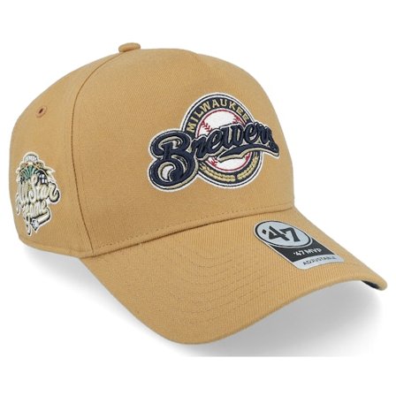 47 Brand - MLB Beige adjustable Kasket - Hatstore Exclusive x Milwaukee Brewers Camel A-Frame Adjustable @ Hatstore