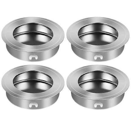 4 stk 35 mm Håndtak Plate Rustfritt Stål Innfelt Fingergrep Skyvedørhåndtak Skapdraghåndtak Skuff Håndtak_jar