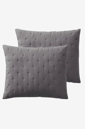 Jotex - Putetrekk 2-pk 50x60 Cm Lys grå - CALM - Kjøp Pynteputer & trekk hos Jotex