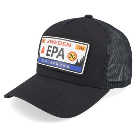 Iconic - Svart trucker Keps - Epa Registreringsskylt Black A-frame Trucker @ Hatstore