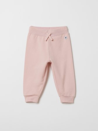 Polarn O. Pyret - Solid color sweattrousers with a brushed inside - 56 - Childrenswear - pink