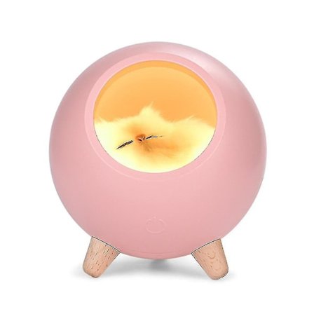 Katter Kjæledyrhus LED Nattlys Trinnløs Dimbar USB Oppladbar Sengelampe