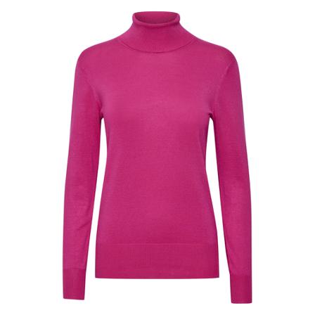 Kaffe Astrid Roll Neck Pink, Dame Rullekraver
