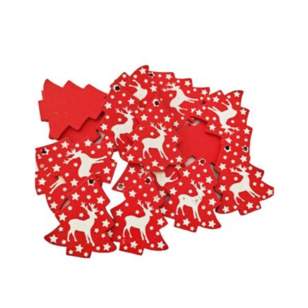 Förpackning Med 100 Träskivor Utsökt Hänge Flerfärgat