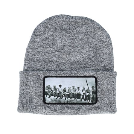 Public Domain - Grey cuff Beanie - Lunch Atop A Skyscraper Beanie Heather Grey Cuff @ Hatstore