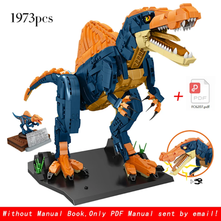 Ny MOC 2250 delar Jurassic Dino World Brachiosaurus Byggset Klossar Tegel Röst Dinosaurier Park Figurer Leksaker Barnpresenter
