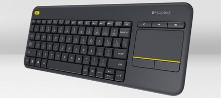 Logitech Wireless Touch Keyboard K400 Plus - tastatur - Tysk - svart Inn-enhet
