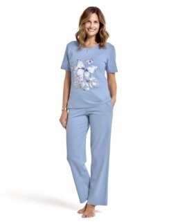 Pyjamas i blød jersey Moa Blå - 36/38 - Åshild