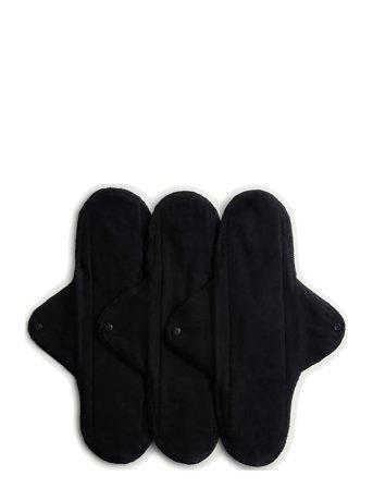 Imse Vimse Sanitary Pads Classic Night, Black 3-Pack - Black - ONE SIZE