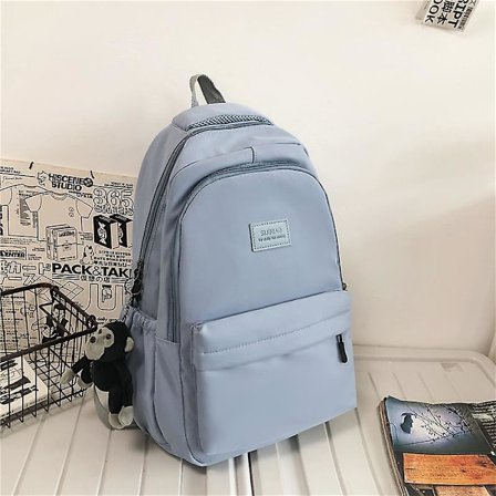 Kvinders Rygsæk Ensfarvet Kvinde Multi-lomme Casual Dame Rejsetaske Høj Kvalitet Skole Taske Til Teenage Pige Bog Rygsæk