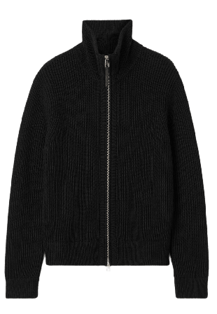 Tiger of Sweden Niall Cardigan i Ull med Dragkedja Stickat Herr Svart M