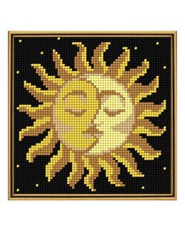 Broderikit Billede Solen & Månen - Orchidea