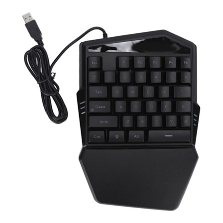 Enhånds gaming tastatur USB kablet RGB baggrundsbelyst 35 taster mini halv tastatur konverter adapter til gaming