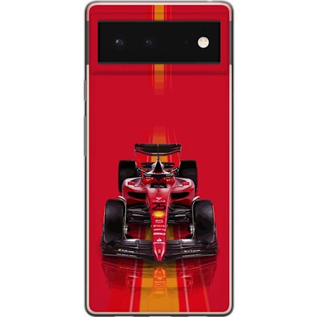 Yhteensopiva Puhelinkuori Google Google Pixel 6 Ferrari Formula 1 -auto ikonisessa punaisessa muotoilussa urheilullisella tarkkuudella