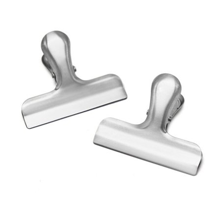 Medium rustfrit stålklemme til forsegling af dokumenter