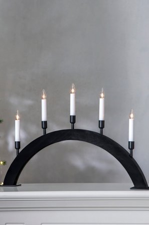 Jotex - Lysestake Vind høyde 38 cm Black - Kjøp Adventsstaker hos Jotex