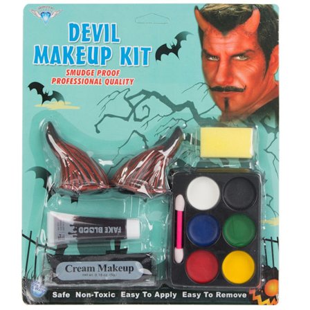 Face makeup devil kit för halloween makeup horn förklädnad