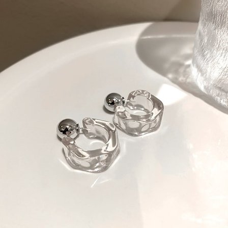 1 par Vintage gennemsigtige akryl øreringe mode temperament s