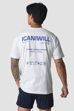 ICANIWILL - Everyday Cotton T-shirt Print White - Herren - ICIW