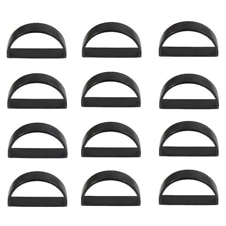 Servettringar, 12-pack, servettringsdekoration för Alla hjärtans dag, Mors dag, Thanksgiving, jul, jubileumsmiddagar, svart