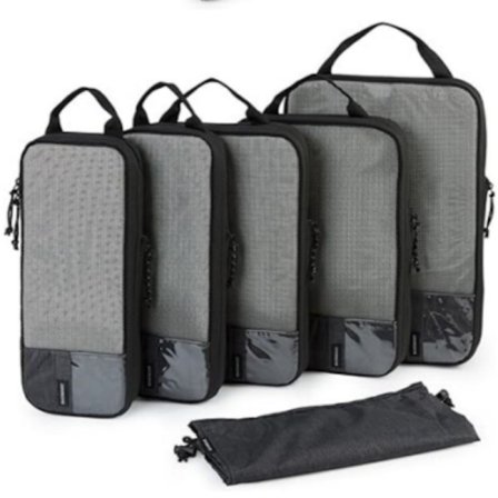 Sæt med 2 pakningskuber til rejseorganisering Lyserød