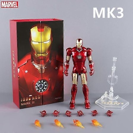 ZD toys Iron Man Action Figur Iron Patriot MK1-7 MK17 MK33 MK85 MK30 War Machine Legends Avengers Tony Stark Samle legetøj Gave-Perfekt