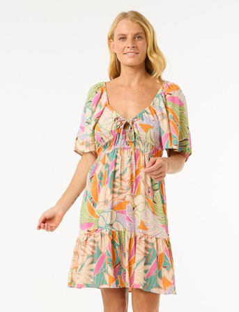 Rip Curl Cala Vadella Mini Dress - Multi/patterned - L