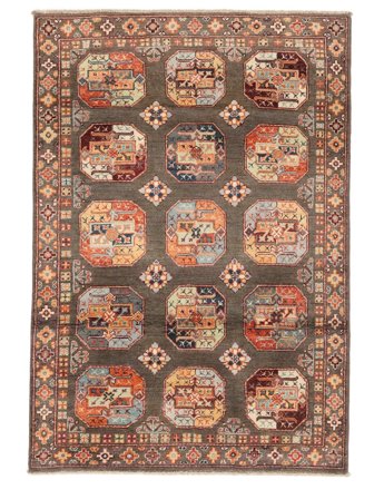 Medalionowy Mały Kazak Fine Dywan 118X171 Wełna