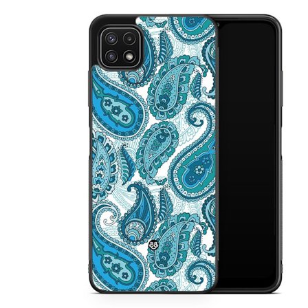Bjornberry Skal Samsung Galaxy A22 5G -Blå Paisley