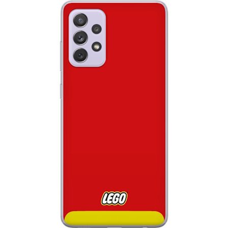 Kompatibelt Mobilskal till Samsung Samsung Galaxy A52s 5G Lego Röd Gul Poster Byggklossar Officiell Logotyp Leksaker Retro Vintage Design Klassiskt L
