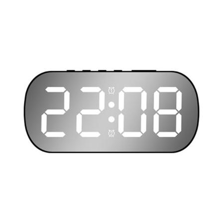 6637 LED Digital Display Temperatur Elektronisk Klocka Bordspegel Alarmklocka (Svart