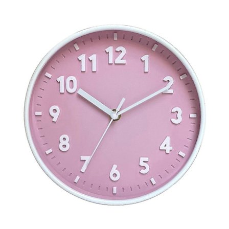 Moderne Simpel Vægur 8 Tommer Candy Farve Lydløs Til Time Clocks Ornament-hy