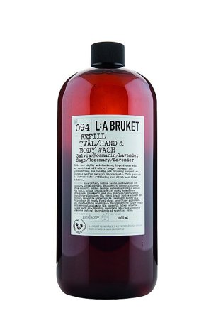 L:A BRUKET 094 Hand & Body Wash Sage/Rosemary/Lavender 1000 ml, Skincare, Håndpleje, Håndsæbe