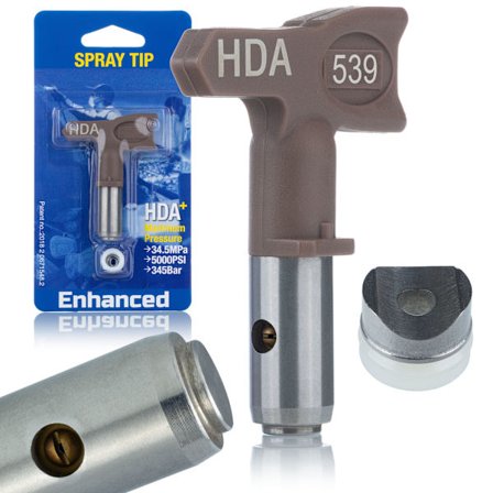 Malerdyse Rosfix HDA+ 539 – 25 Cm Sprøjtebredde | Nikkelbelagt Metal | Kompatibel med Graco, Wagner, Titan