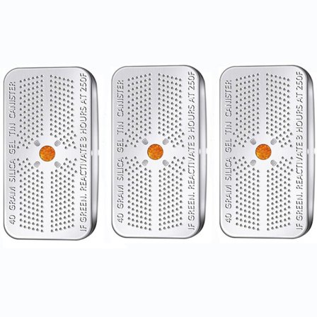 3 stk. Indikerende Silicagel Lufttørrer Desiccant Orange Grøn