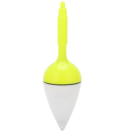 Flytende fiskedobbe i plast med fargeskiftende, selvlysende mage