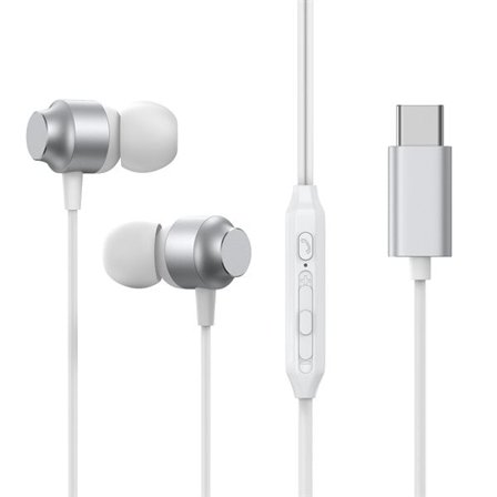 Joyroom JR-EC06 USB-C in-ear hovedtelefoner - sølv