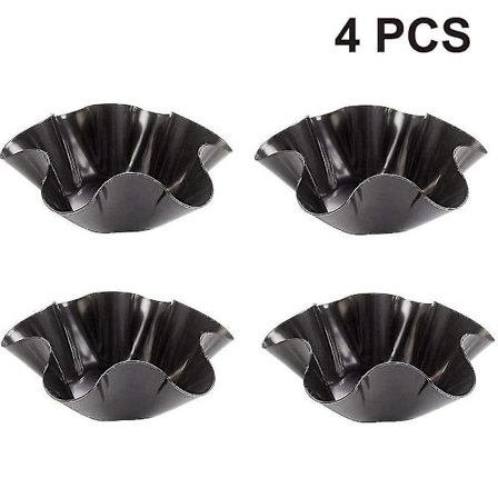4 stk. Bølgeformede Bageforme, Kageform Med Non-stick, 6 Tommer Kulstofstål