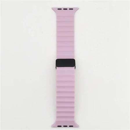 Magneettinen lukko Apple Watch Ultra 2 49mm 45mm 44mm 40mm 41mm 38 42mm silikonirannekkeelle iWatch Series 7 6 3 se 8 9 Laventeli 38mm 40mm 41mm