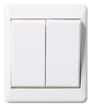 Elko EKO07590 Strømbryter renhvit, skruetilkobling, IP21 Kron, Strømbrytere & vegguttak