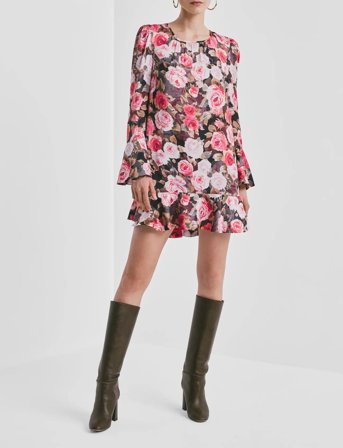 by Ti Mo Satin Shift Dress - Pink - XS