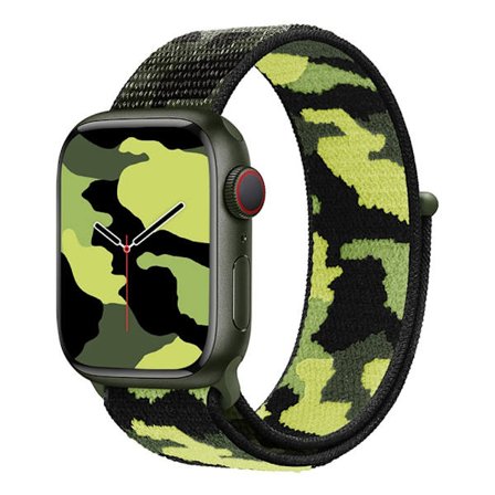 Nylon-ranneke Apple Watch Series 10 42 mm Kamouflage Vihreä