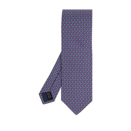 Salvatore Ferragamo Silk tie , Blauw , Heren , Maat: ONE Size Stropdassen & Strikjes