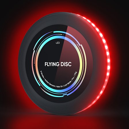Latautuva LED-frisbee - 16 miljoonaa väriä RGB - Älykkäät tilat - Automaattinen syttyminen - Hauska lahja jouluun, syntymäpäivään ja leirintäalueelle