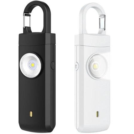 ING Personlig Alarm Pakke med 2 Kraftig 130 dB Lyd og Sterk Blits Personlig Sikkerhetsalarm Selvforsvar Nøkkelring Personlig Beskyttelse Nødsignal