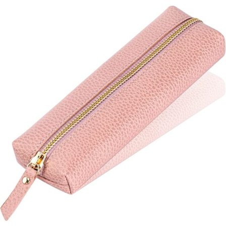 Litet pennfodral i läder, pennfodral för vuxna, Mjukt pennfodral