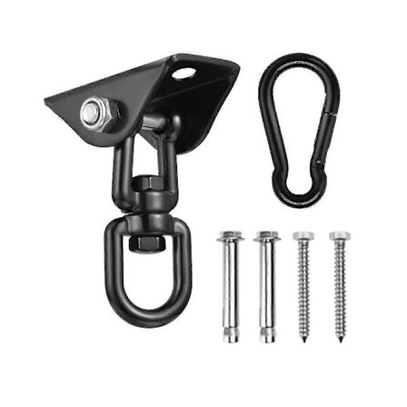 Til hængekøjeophængssæt, kraftig hængestol 360 graders roterende hængende gyngkroge til yoga, stol, træ