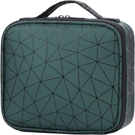 Sminkeveske Reise Kosmetisk Toalettmappe for Sminkebørster Verktøy, med Avtakbart Rom for Artist