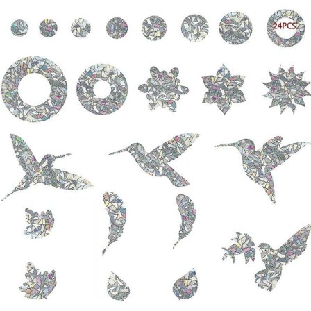 Fugle Klistermærker Fugle Kollision Anti-kollision Vinduesmærkater Glasdørsbeskytter Silhuet Anti-kollision Vinduesmærkat for at Undgå Mennesker og 