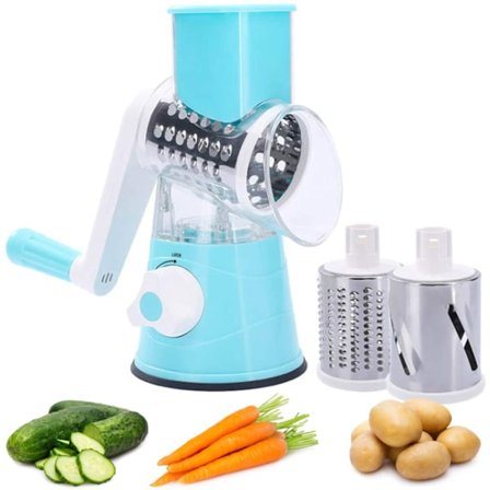 Pyörivä raastin 3 eri terällä Sininen